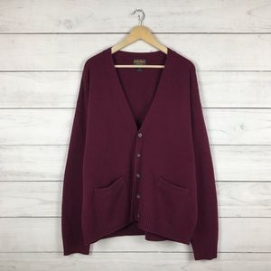 Woolrich Maroon Cardigan Sweater